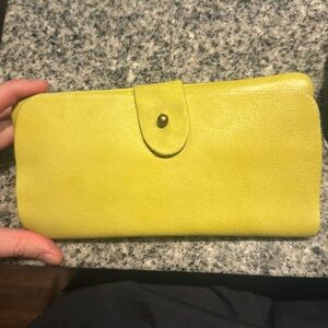 Free people leather green wallet!